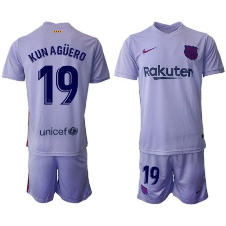 Tenue FC Barcelone Kun Agüero 19 Enfant Exterieur 2021-2022 Maillot de Foot